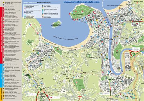 Mapa de San Sebastián - Plano turístico