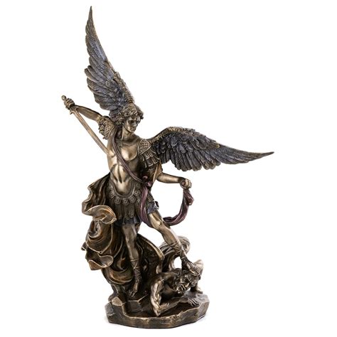 Buy Top Collection Archangel St. Michael Statue - Michael Archangel of Heaven Defeating Lucifer ...