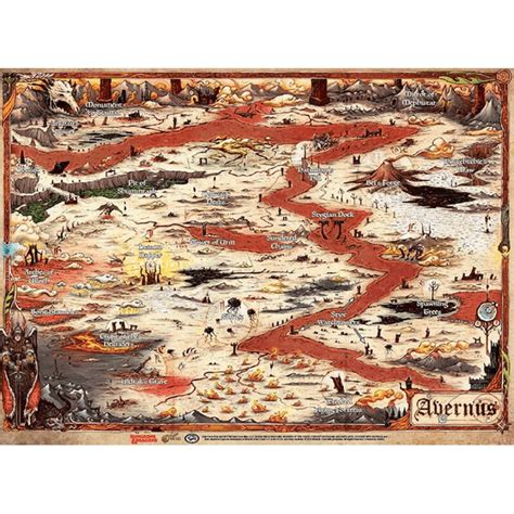 D&D Descent Into Avernus - Avernus Map (58 x 31 cm)