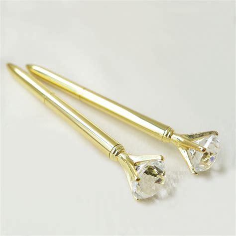 Gold Diamond Pen - Ribbon and Bow Store