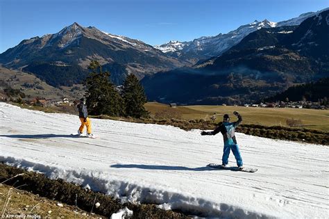 Alps ski resorts at lower altitudes suffer from lack of snow leaving ...