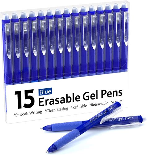 Erasable Gel Pens - Set of 15 Blue — Shuttle Art