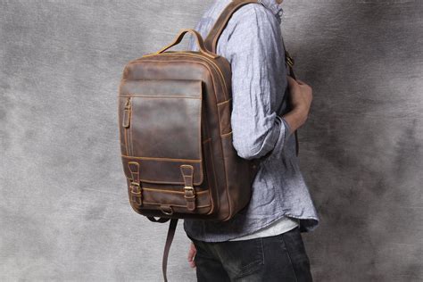 Tan Leather Backpack - Vintage Bag for Men & Women | CAREA