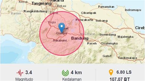 Gempa Terkini Guncang Cianjur Sabtu 21 Januari 2023, Baru Saja Guncangan di Darat, Info BMKG ...