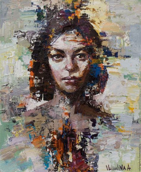 Abstract woman portrait painting, Original oil painting Face Oil Painting, Abstract Portrait ...