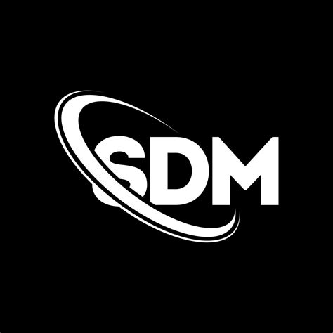 SDM logo. SDM letter. SDM letter logo design. Initials SDM logo linked with circle and uppercase ...