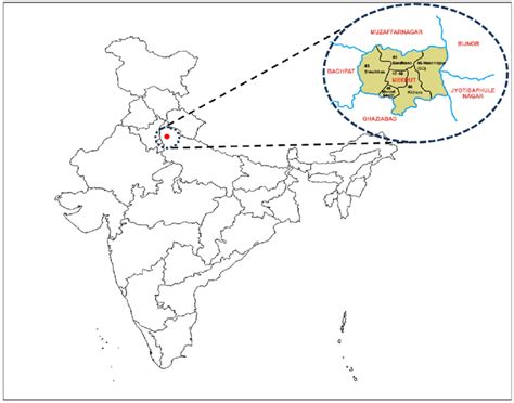 Meerut On India Political Map