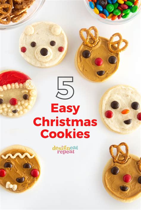 5 EASY Christmas Cookies for Kids - Design Eat Repeat