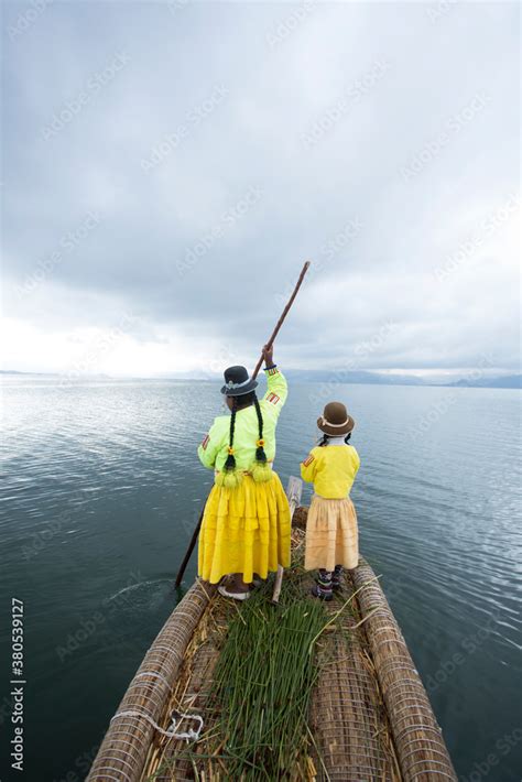 Floating Islands of Lake Titicaca. Peru Stock Photo | Adobe Stock