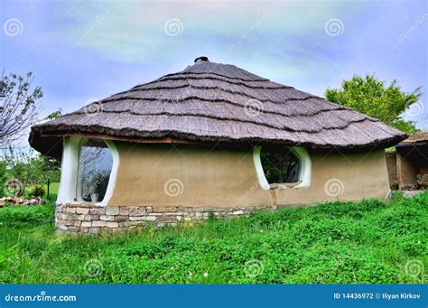 Adobe Clay House With Thatch Stock Photo - Image: 14436972