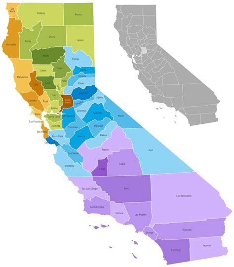 Printable Map Of California Counties