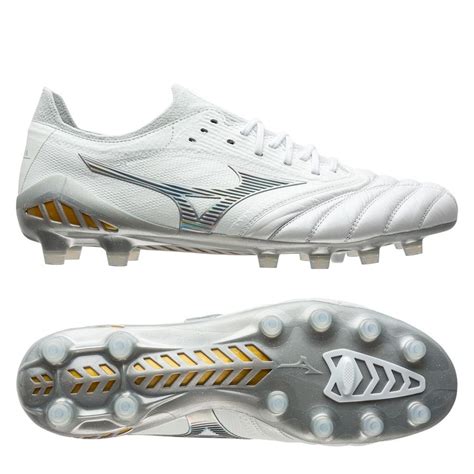 Mizuno Morelia Neo III Beta Made in Japan FG/AG Shining - White/Cool Grey | www.unisportstore.com