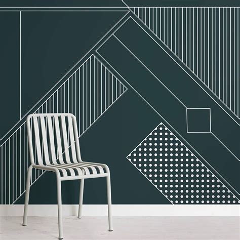 Our Ellington Art Deco Wallpaper Mural combines elegant Art Deco design with modern geometric ...