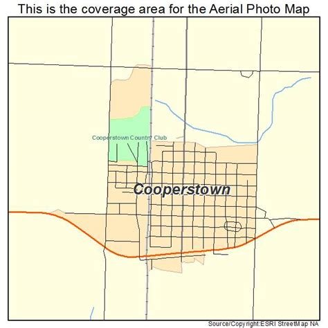 Aerial Photography Map of Cooperstown, ND North Dakota