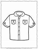 Clothes Coloring Page  A Boy Short Sleeve Shirt Planerium Free sketch template