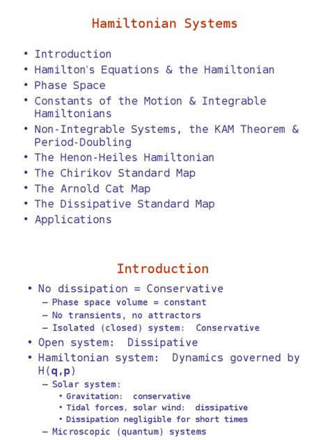 HamiltonianSystems | PDF | Hamiltonian Mechanics | Dynamical System