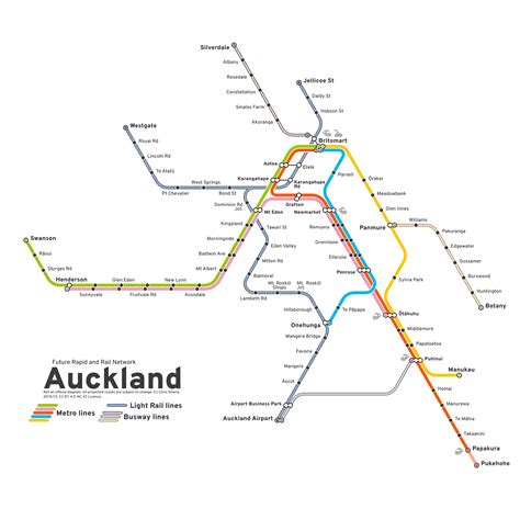 Auckland, NZ - metro/commuter rail, light rail and busways at about ...