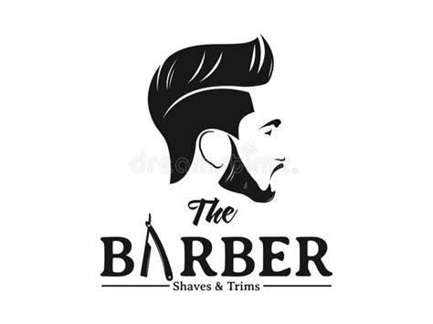 Illustration about men barbershop hairstylist banner logo badge vector design template ...