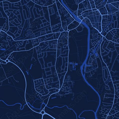 Worcester - Dark Blue Vector Map | Boundless Maps