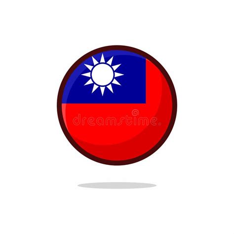 Taiwan Flag Icon stock vector. Illustration of patriot - 244481296