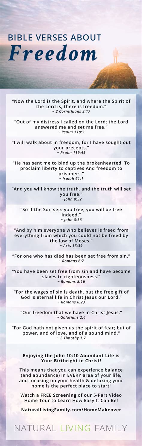 Bible Verses About Freedom - Spiritually & Physically