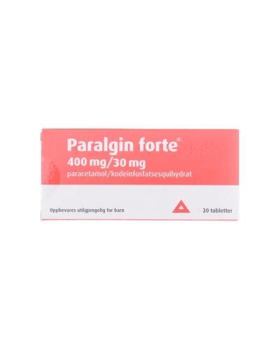 Paralgin forte 400 mg/30 mg tabletter 20 stk - Apotek 1