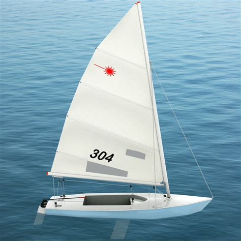 obj laser sailboat