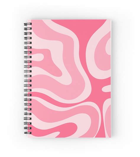 "Modern Retro Liquid Swirl Abstract Pattern in Candy Pink" Journal for Sale by kierkegaard ...