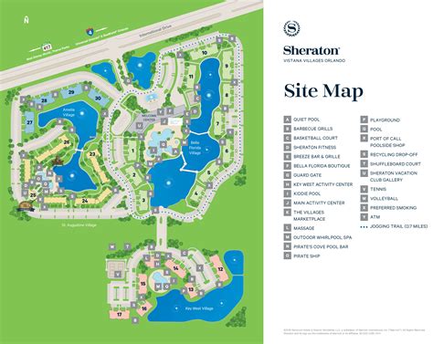 Sheraton Vistana Villas Resort Lake Buena Vista Map | Wells Printable Map