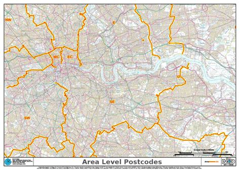 Postcode Areas Map - Custom | themapcentre