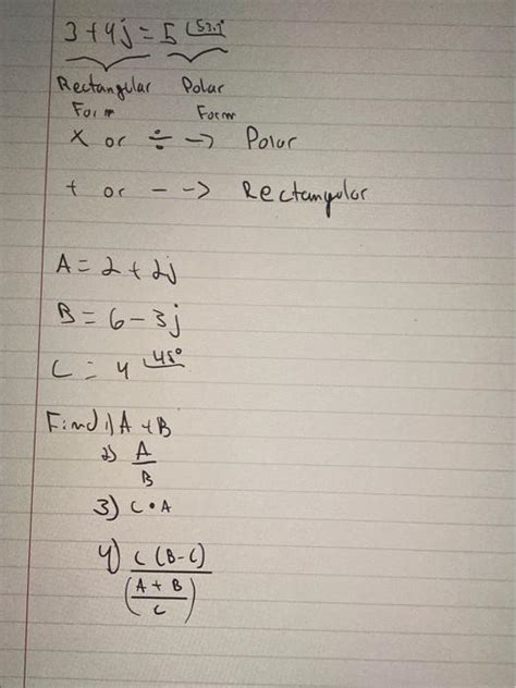 Solved math of imaginary numbers, is just need the math of | Chegg.com