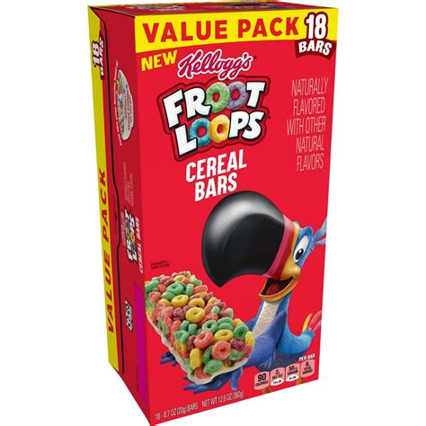 Kellogg's Froot Loops Cereal Bars, Original, Value Pack, On The Go ...