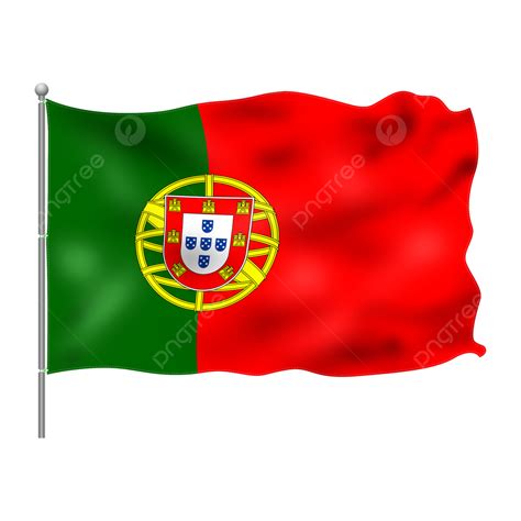 Portugal Flag Flying On Pole, Portugal, Flag, Fluttering Flag PNG Transparent Clipart Image and ...