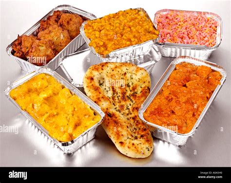 INDIAN FOOD TAKE AWAY SELECTION Stock Photo - Alamy