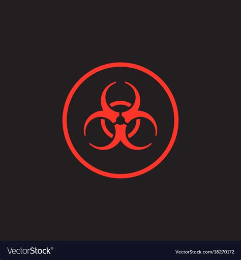 Red Biohazard Symbol On Black Background Vector Image | The Best Porn ...