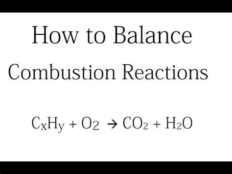 Equation For Combustion