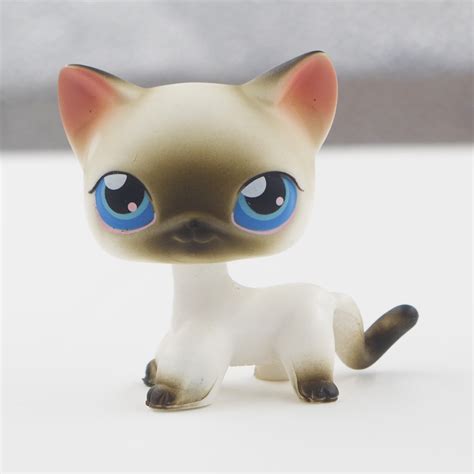 Littlest Pet Shop Rare Toy Short Hair Cat White Kitty Blue Eyes LPS Gift Kids #5 | eBay