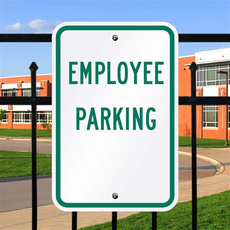 18 in. x 12 in. Employee Parking Sign, SKU: K-1861