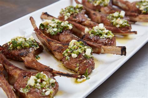 Grilled Lamb Chops with Mediterranean Herb Sauce | Culinary Works