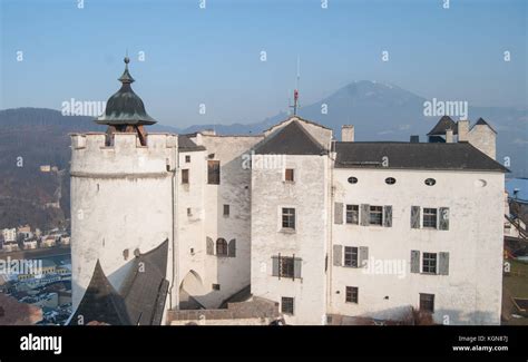 View on the buildings of Hohensalzburg Castle in Salzburg Austria Stock ...