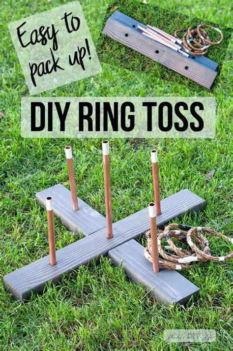 DIY Ring Toss Game How To Make A Collapsible Easy To Store Version | Diy yard games, Ring toss ...