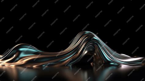 Premium AI Image | Abstract colorful wave metal wallpaper