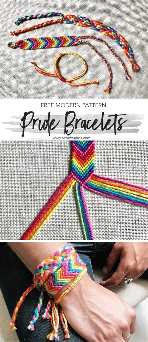 Pride Bracelets FREE Rainbow Friendship Bracelets Tutorial — Two of ...