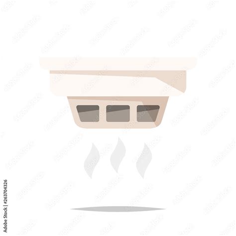 Smoke detector vector isolated illustration Stock Vector | Adobe Stock