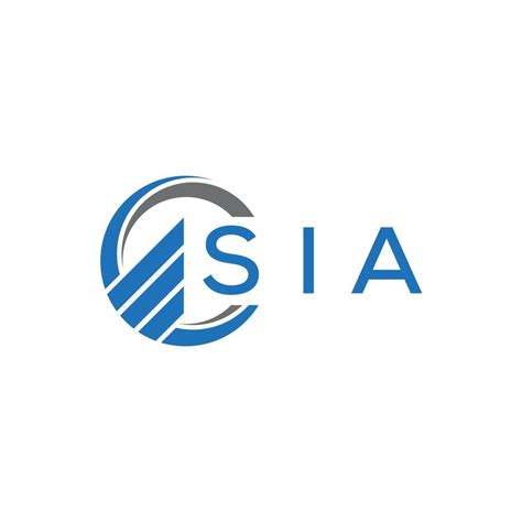 SIA Flat accounting logo design on white background. SIA creative initials Growth graph letter ...