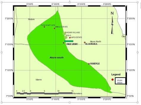 The Map of Akure Metropolis. | Download Scientific Diagram