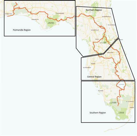 The Florida Trail by Region – Florida Trail Association