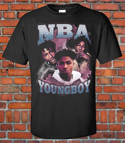 NBA YOUNGBOY 90s Style Vintage Bootleg Tee Never Broke Again Hip Hop Rap Music | eBay