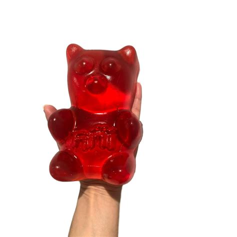 Giant Gummy Bear Candy Premium Great Taste Strawberry Flavored Gummie ...