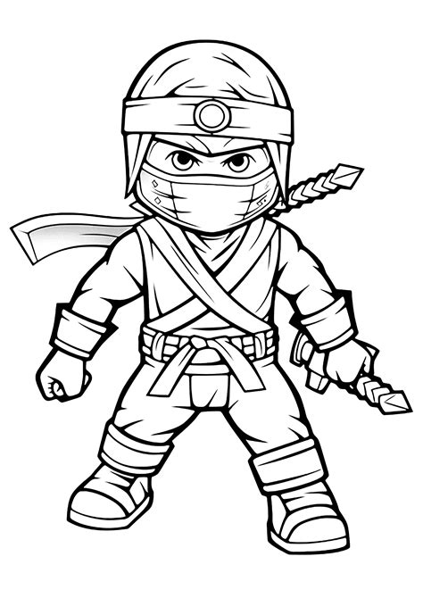 Samurai Ready to attack - Ninjago Coloring Pages for Kids